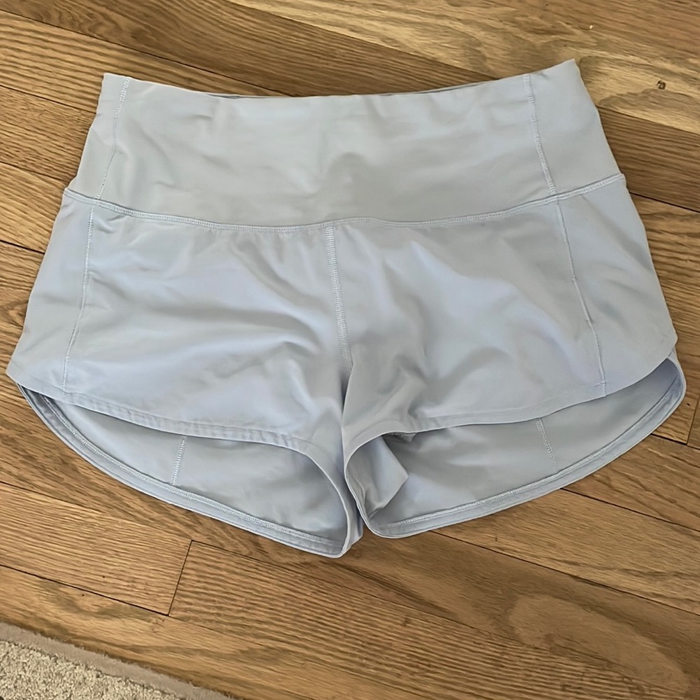 Lululemon Speed Up High Rise Short in Powder Blue